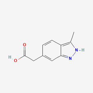 2-(3-Methyl-1H-indazol-6-yl)acetic acid chemical structure (CAS 1391123-15-1)