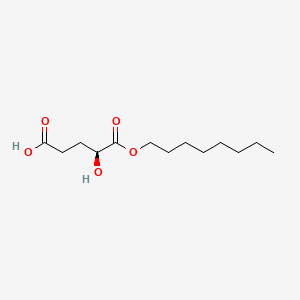 (S)-4-Hydroxy-5-(octyloxy)-5-oxopentanoic acid chemical structure (CAS 1391194-64-1)