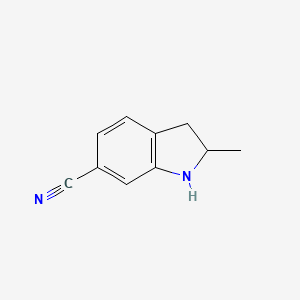 2-Methylindoline-6-carbonitrile chemical structure (CAS 1391291-50-1)