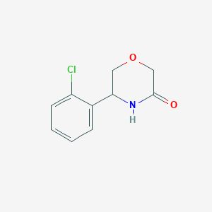 5-(2-Chlorophenyl)morpholin-3-one chemical structure (CAS 1391335-81-1)