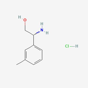(R)-2-Amino-2-(m-tolyl)ethanol hydrochloride chemical structure (CAS 1391354-71-4)