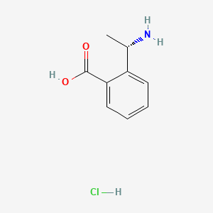 (S)-2-(1-Aminoethyl)benzoic acid hydrochloride chemical structure (CAS 1391361-43-5)
