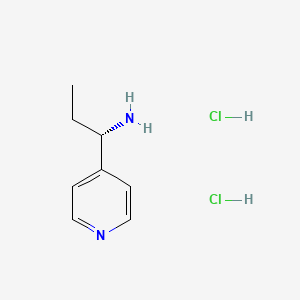 (S)-1-(Pyridin-4-yl)propan-1-amine dihydrochloride chemical structure (CAS 1391361-83-3)