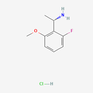 (S)-1-(2-Fluoro-6-methoxyphenyl)ethanamine hydrochloride chemical structure (CAS 1391378-74-7)