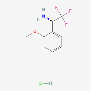 (S)-2,2,2-Trifluoro-1-(2-methoxyphenyl)ethanamine hydrochloride chemical structure (CAS 1391397-32-2)