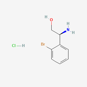 (S)-2-Amino-2-(2-bromophenyl)ethanol hydrochloride chemical structure (CAS 1391398-48-3)