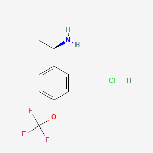 (R)-1-(4-(Trifluoromethoxy)phenyl)propan-1-amine hydrochloride chemical structure (CAS 1391401-37-8)