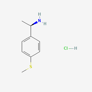 (R)-1-(4-(Methylthio)phenyl)ethanamine hydrochloride chemical structure (CAS 1391401-54-9)