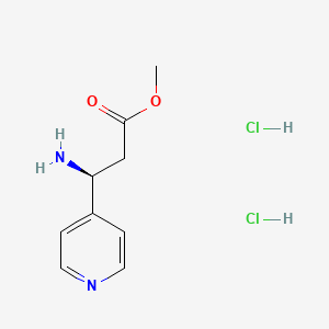 Methyl (S)-3-amino-3-(pyridin-4-yl)propanoate dihydrochloride chemical structure (CAS 1391405-13-2)