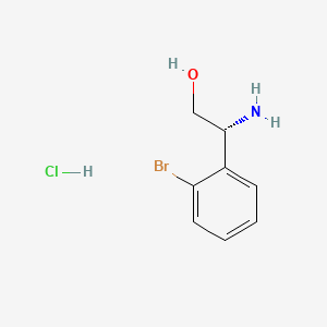 (R)-2-Amino-2-(2-bromophenyl)ethanol hydrochloride chemical structure (CAS 1391417-05-2)