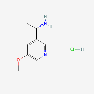 (S)-1-(5-Methoxypyridin-3-yl)ethanamine hydrochloride chemical structure (CAS 1391431-57-4)