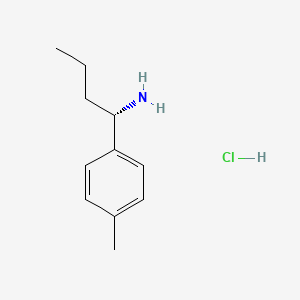 (S)-1-(p-Tolyl)butan-1-amine hydrochloride chemical structure (CAS 1391435-90-7)