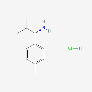 (S)-2-Methyl-1-(p-tolyl)propan-1-amine hydrochloride chemical structure (CAS 1391437-15-2)