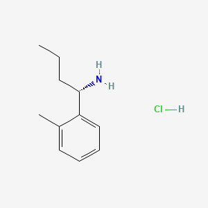 (S)-1-(o-Tolyl)butan-1-amine hydrochloride chemical structure (CAS 1391437-28-7)