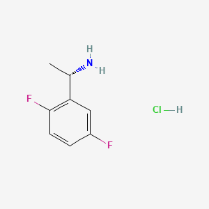 (S)-1-(2,5-Difluorophenyl)ethanamine hydrochloride chemical structure (CAS 1391439-31-8)