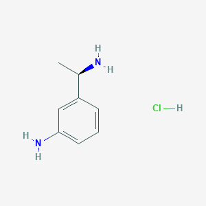 (R)-3-(1-Aminoethyl)aniline hydrochloride chemical structure (CAS 1391439-77-2)