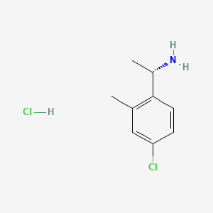 (S)-1-(4-Chloro-2-methylphenyl)ethanamine hydrochloride chemical structure (CAS 1391443-56-3)