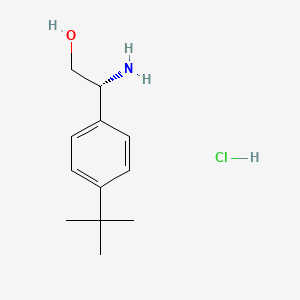 (R)-2-Amino-2-(4-(tert-butyl)phenyl)ethanol hydrochloride chemical structure (CAS 1391444-61-3)