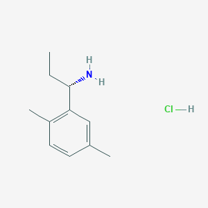 (S)-1-(2,5-Dimethylphenyl)propan-1-amine hydrochloride chemical structure (CAS 1391446-27-7)