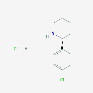 (R)-2-(4-Chlorophenyl)piperidine hydrochloride chemical structure (CAS 1391448-39-7)