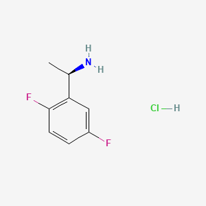 (R)-1-(2,5-Difluorophenyl)ethanamine hydrochloride chemical structure (CAS 1391449-47-0)
