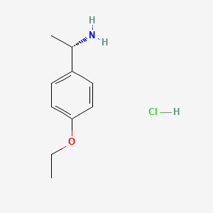 (S)-1-(4-Ethoxyphenyl)ethan-1-amine hydrochloride chemical structure (CAS 1391449-67-4)