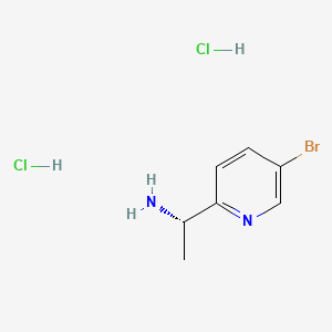 (S)-1-(5-Bromopyridin-2-yl)ethanamine dihydrochloride chemical structure (CAS 1391450-63-7)