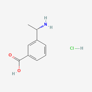 (S)-3-(1-Aminoethyl)benzoic acid hydrochloride chemical structure (CAS 1391458-02-8)