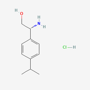 (R)-2-Amino-2-(4-isopropylphenyl)ethan-1-ol hydrochloride chemical structure (CAS 1391467-74-5)