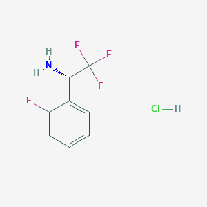 (S)-2,2,2-Trifluoro-1-(2-fluorophenyl)ethan-1-amine hydrochloride chemical structure (CAS 1391504-94-1)