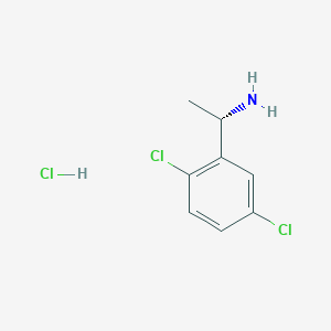 (S)-1-(2,5-Dichlorophenyl)ethan-1-amine hydrochloride chemical structure (CAS 1391506-72-1)