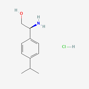 (S)-2-Amino-2-(4-isopropylphenyl)ethan-1-ol hydrochloride chemical structure (CAS 1391515-12-0)