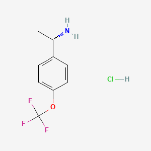 (S)-1-(4-(Trifluoromethoxy)phenyl)ethanamine hydrochloride chemical structure (CAS 1391540-47-8)