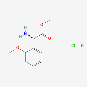 Methyl (S)-2-amino-2-(2-methoxyphenyl)acetate hydrochloride chemical structure (CAS 1391562-07-4)