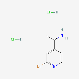 (S)-1-(2-Bromopyridin-4-yl)ethanamine dihydrochloride chemical structure (CAS 1391563-33-9)