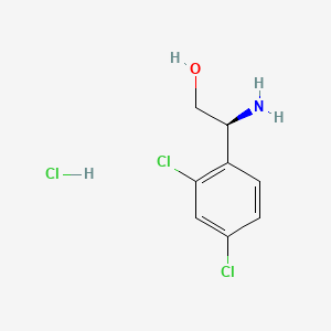 (S)-2-Amino-2-(2,4-dichlorophenyl)ethanol hydrochloride chemical structure (CAS 1391564-88-7)