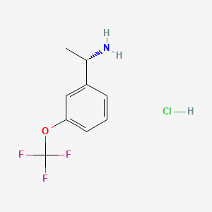 (S)-1-(3-(Trifluoromethoxy)phenyl)ethanamine hydrochloride chemical structure (CAS 1391567-48-8)