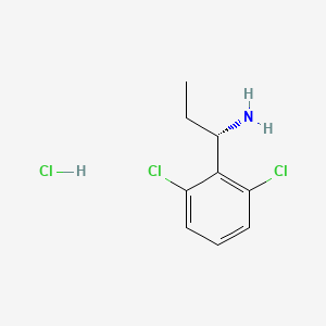 (S)-1-(2,6-Dichlorophenyl)propan-1-amine hydrochloride chemical structure (CAS 1391577-48-2)