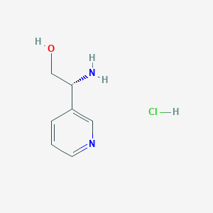 (R)-2-Amino-2-(pyridin-3-yl)ethanol hydrochloride chemical structure (CAS 1391588-79-6)