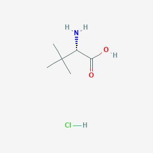 (S)-2-Amino-3,3-dimethylbutanoic acid hydrochloride chemical structure (CAS 139163-43-2)