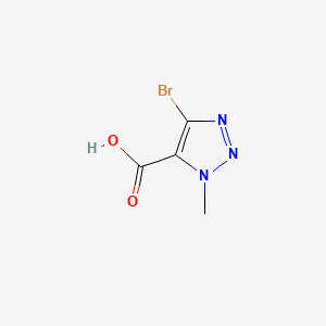4-Bromo-1-methyl-1H-1,2,3-triazole-5-carboxylic acid chemical structure (CAS 1391631-21-2)