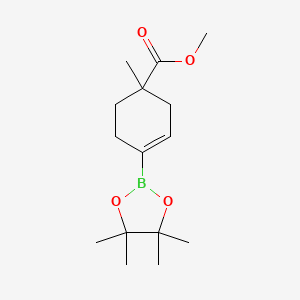 Methyl 1-methyl-4-(4,4,5,5-tetramethyl-1,3,2-dioxaborolan-2-yl)cyclohex-3-ene-1-carboxylate chemical structure (CAS 1391750-94-9)