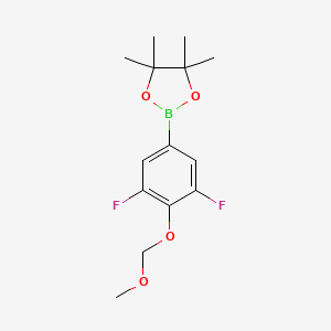 2-(3,5-Difluoro-4-(methoxymethoxy)phenyl)-4,4,5,5-tetramethyl-1,3,2-dioxaborolane chemical structure (CAS 1391822-17-5)