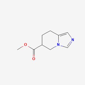 Methyl 5,6,7,8-tetrahydroimidazo[1,5-a]pyridine-6-carboxylate chemical structure (CAS 139183-91-8)