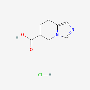 5H,6H,7H,8H-Imidazo[1,5-a]pyridine-6-carboxylic acid hydrochloride chemical structure (CAS 139183-92-9)
