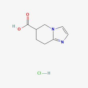 5,6,7,8-Tetrahydroimidazo[1,2-a]pyridine-6-carboxylic acid hydrochloride chemical structure (CAS 139183-99-6)