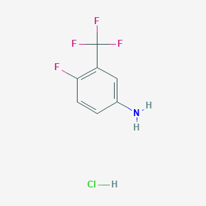 4-Fluoro-3-(trifluoromethyl)aniline hydrochloride chemical structure (CAS 139185-13-0)