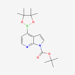 tert-Butyl 4-(4,4,5,5-tetramethyl-1,3,2-dioxaborolan-2-yl)-1H-pyrrolo[2,3-b]pyridine-1-carboxylate chemical structure (CAS 1391926-50-3)