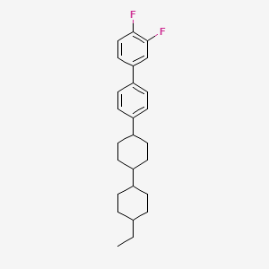 Rel-4'-((1r,1'r,4R,4'R)-4'-ethyl-[1,1'-bi(cyclohexan)]-4-yl)-3,4-difluoro-1,1'-biphenyl chemical structure (CAS 139195-63-4)