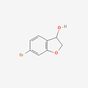 6-Bromo-2,3-dihydrobenzofuran-3-ol chemical structure (CAS 1392072-52-4)